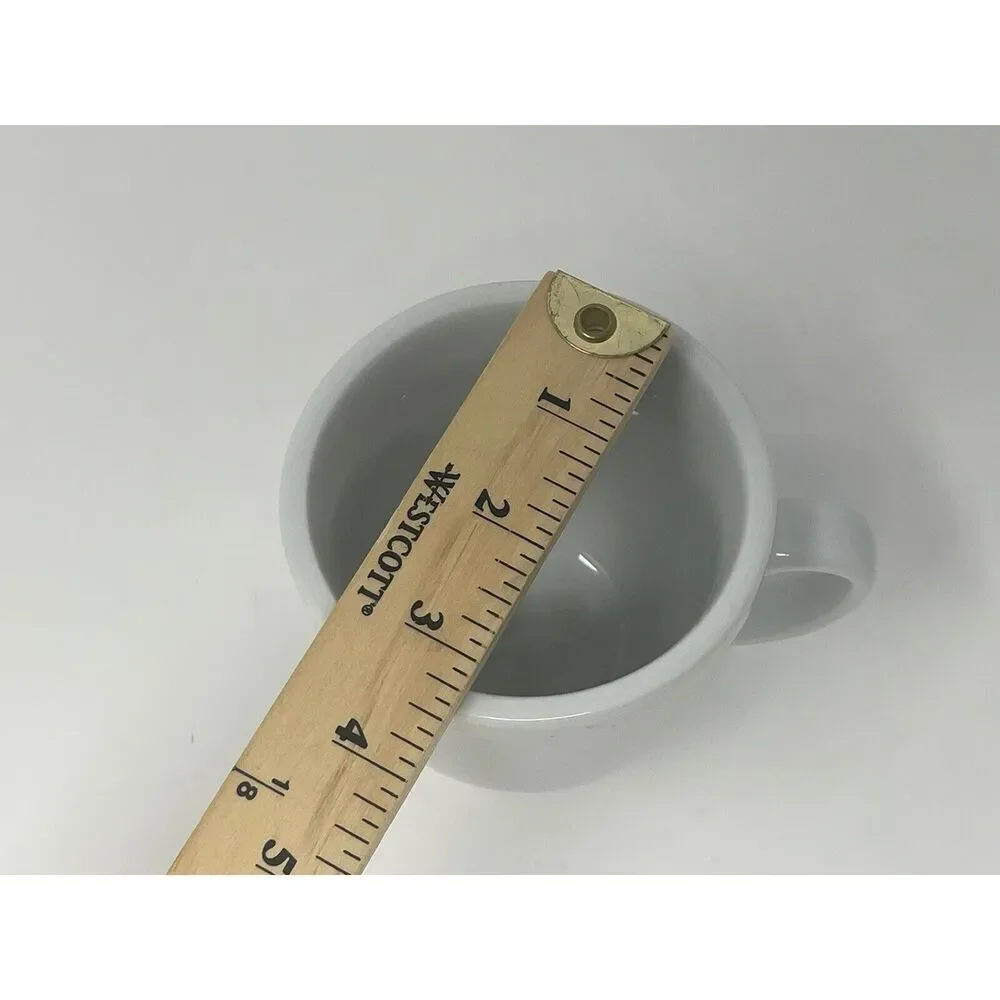 Pottery Barn Suppertime Du Jour Cafe Bistro Diner White Coffee Tea Mug Cup 10oz